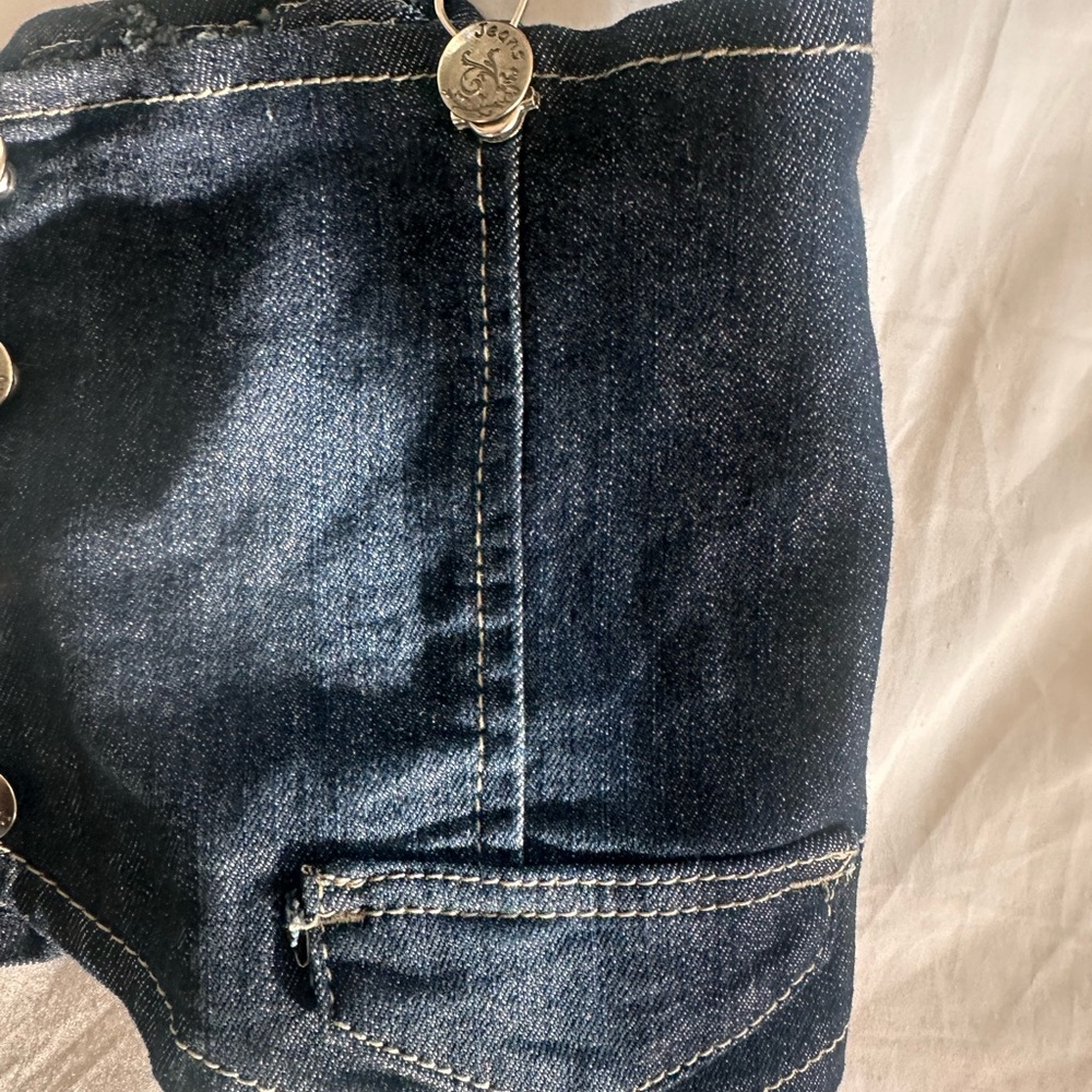 Dark Blue Denim Corset Top (M) - Picture 4 of 10